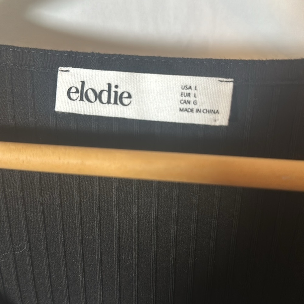 Cropped ribbed long sleeved tee - Picture 4 of 5